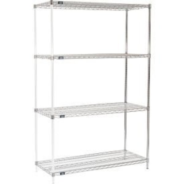 Global Equipment Nexel    Chrome Wire Shelving Add-On - 54"W x 21"D x 86"H A21548C